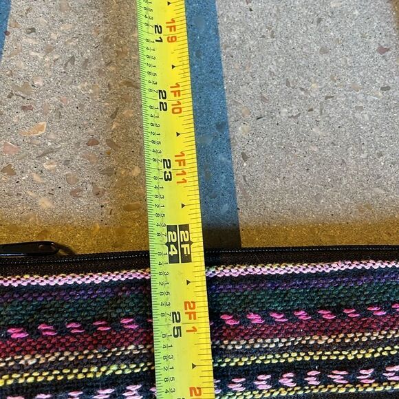 Bohemian Multicolored Striped Knit Lightweight Mini Crossbody Bag - Picture 12 of 12